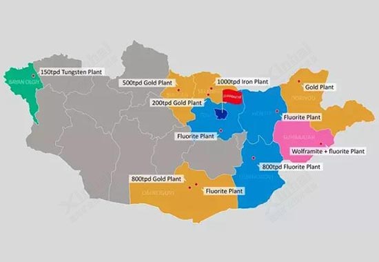 鑫海矿装 - 蒙古国矿业全产业链服务项目分布图