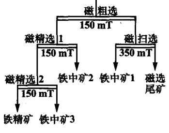 难选钨铁矿磁选选铁流程