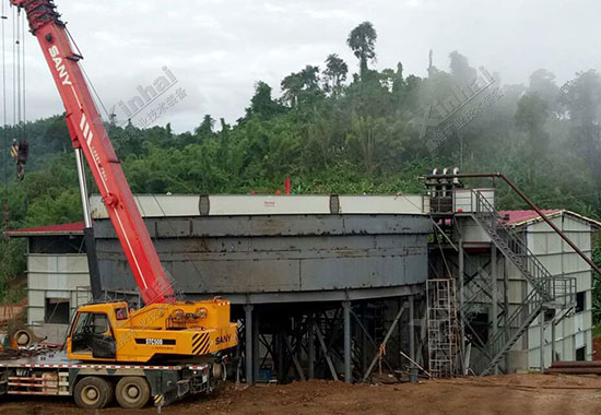 老挝某金铜矿选厂设备安装