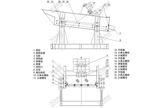 振动筛结构示意图