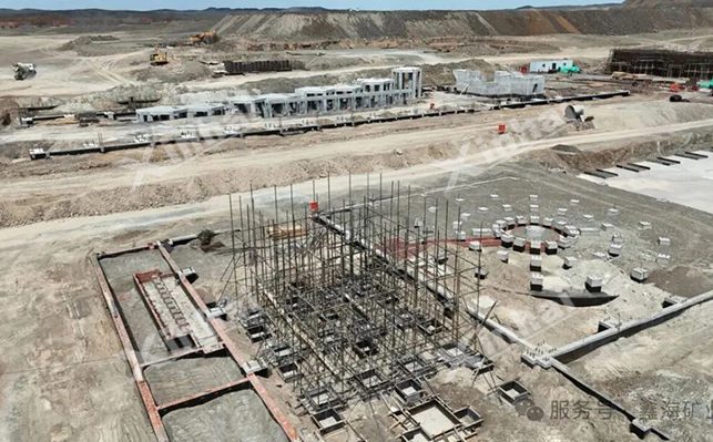 150万t/a铜矿项目土建施工现场 150万t/a铜矿项目土建施工现场