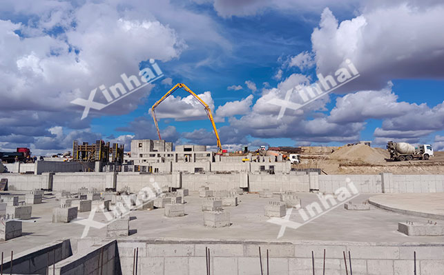 蒙古1000tpd锌矿浮选厂及尾矿干排项目安装现场