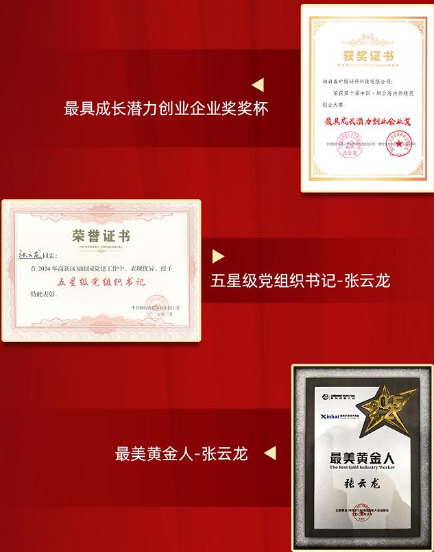 鑫海2025年所获荣誉 鑫海2025年所获荣誉