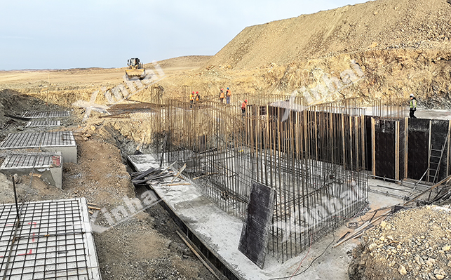 哈萨克斯坦150万t/a铜矿项目土建现场