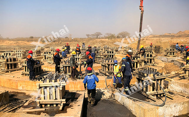 津巴布韦500t/d金矿土建施工现场