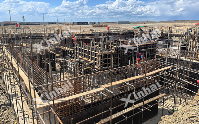 鑫海某选矿厂土建施工中