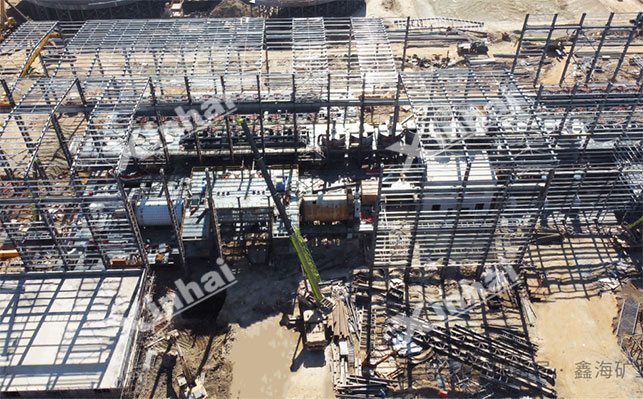 鑫海海外钢结构选厂建设